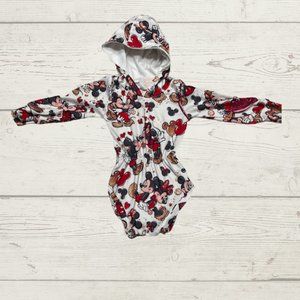 Boutique Disney Mickey and Minnie Mouse Long Sleeve Hoodie Romper